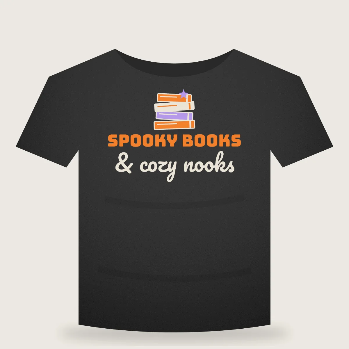 Spooky Books & Cozy Nooks T-shirt mockup