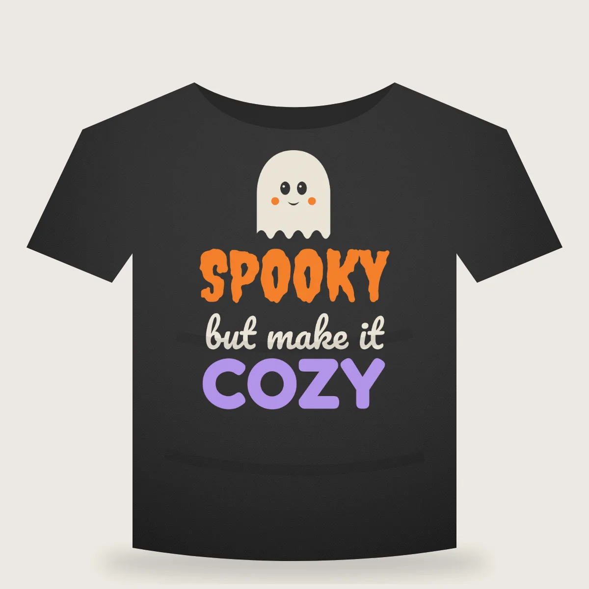 Spooky But Make It Cozy T-shirt mockup