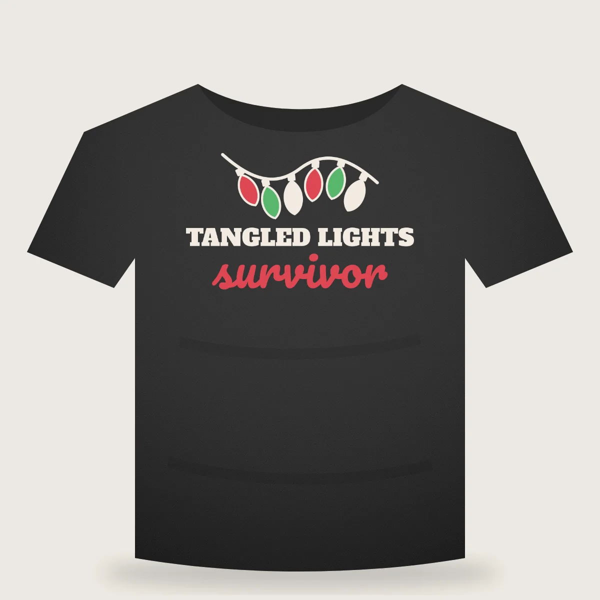 Tangled Lights Survivor T-shirt mockup