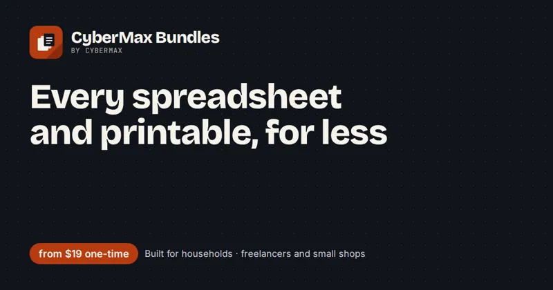 Spreadsheet & Printables Bundles: Every spreadsheet and printable, for less