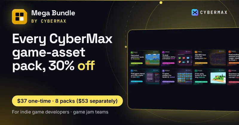 Game Assets Mega Bundle: Every CyberMax game-asset pack, 30% off