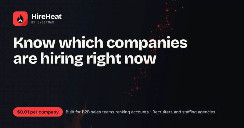 HireHeat: Know which companies are hiring right now