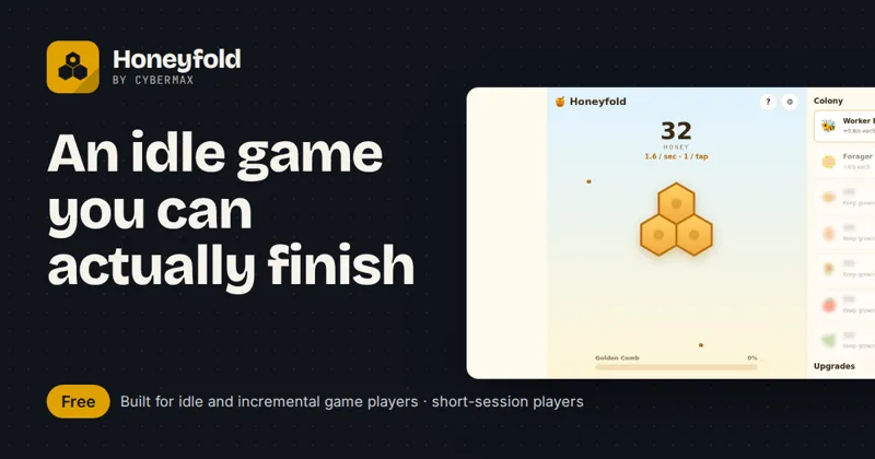 Honeyfold: An idle game you can actually finish
