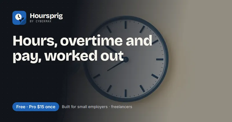 Hoursprig: Hours, overtime and pay, worked out
