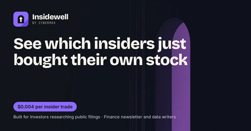 Insidewell: See which insiders just bought their own stock