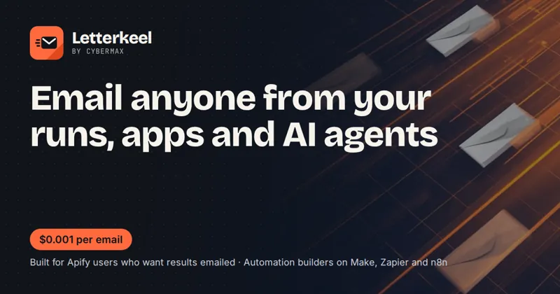 Letterkeel: Email anyone from your runs, apps and AI agents