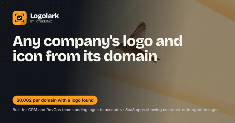 Logolark API: Any company's logo and icon from its domain