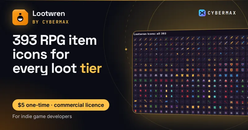 Lootwren Icons: 393 RPG item icons for every loot tier