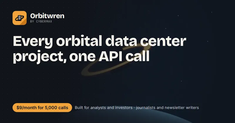 Orbitwren API: Every orbital data center project, one API call