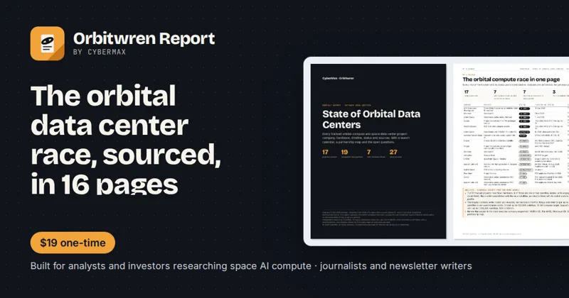 State of Orbital Data Centers report: The orbital data center race, sourced, in 16 pages