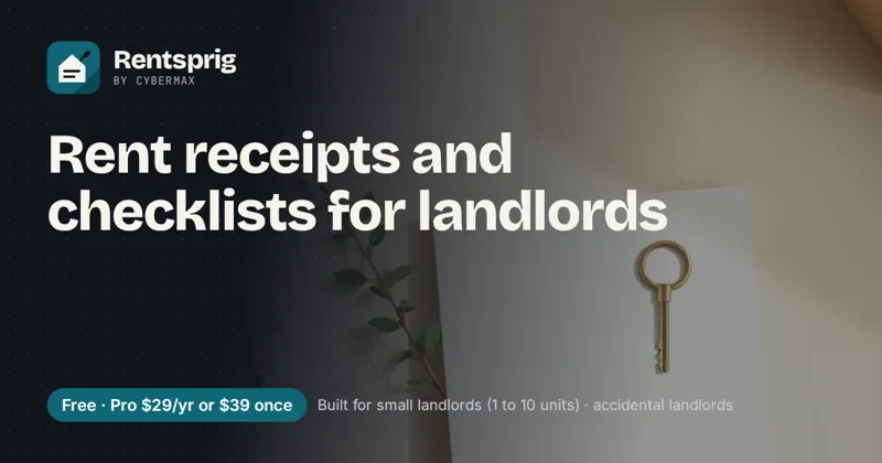 Rentsprig: Rent receipts and checklists for landlords