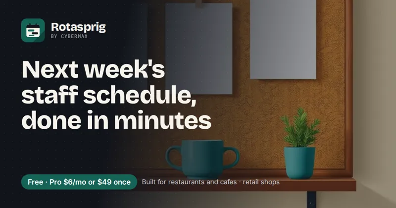 Rotasprig: Next week's staff schedule, done in minutes