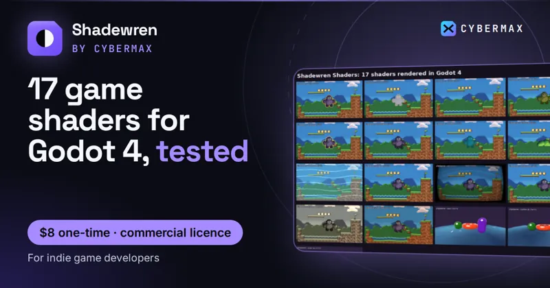 Shadewren Shaders: 17 game shaders for Godot 4, tested