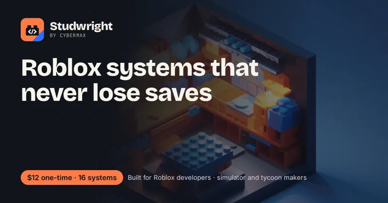 Studwright: Roblox systems that never lose saves