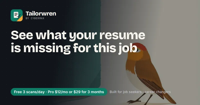 Tailorwren: See what your resume is missing for this job