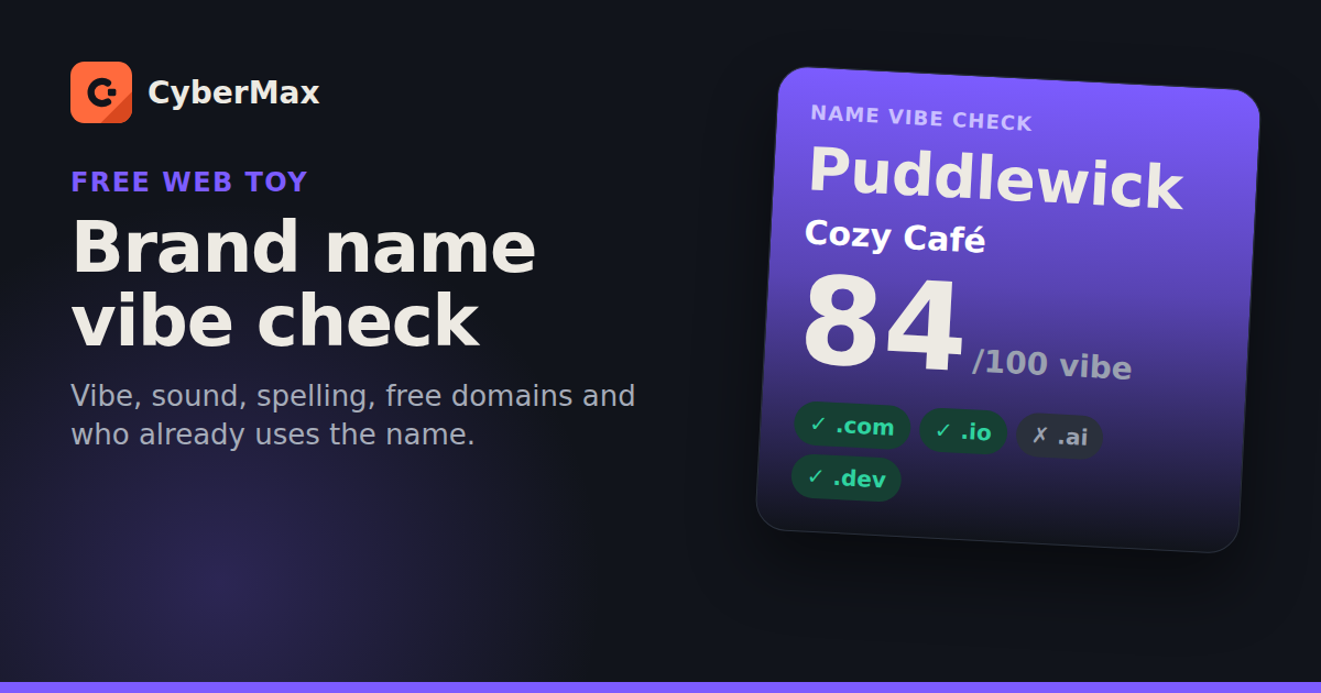 Name Vibe Check card preview